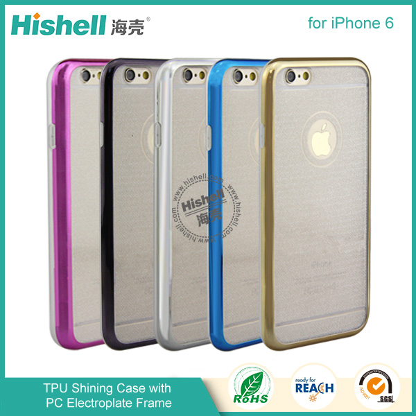 TPU Shining Case with PC Frame for iPhone 6