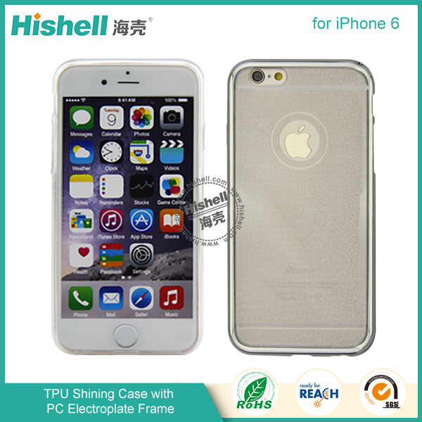 TPU Shining Case with PC Frame for iPhone 6