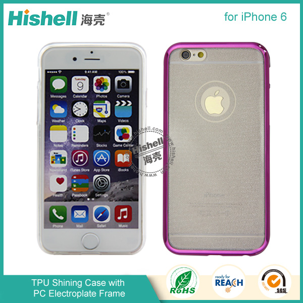 TPU Shining Case with PC Frame for iPhone 6