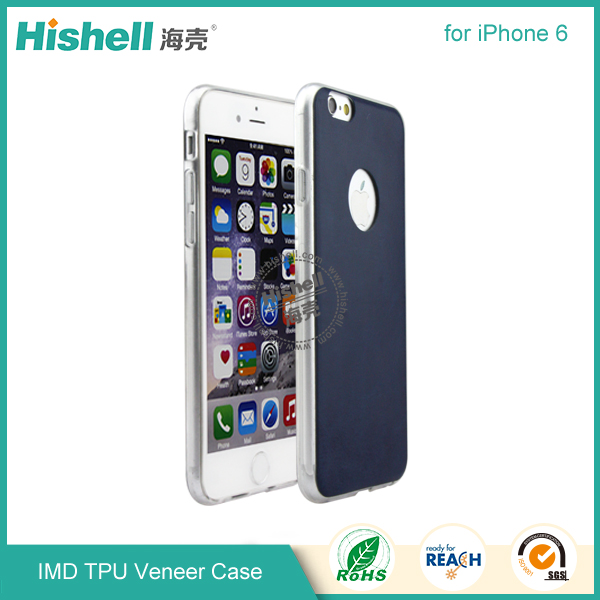 Soft TPU Case with PU Veener Phone Case for iPhone 6