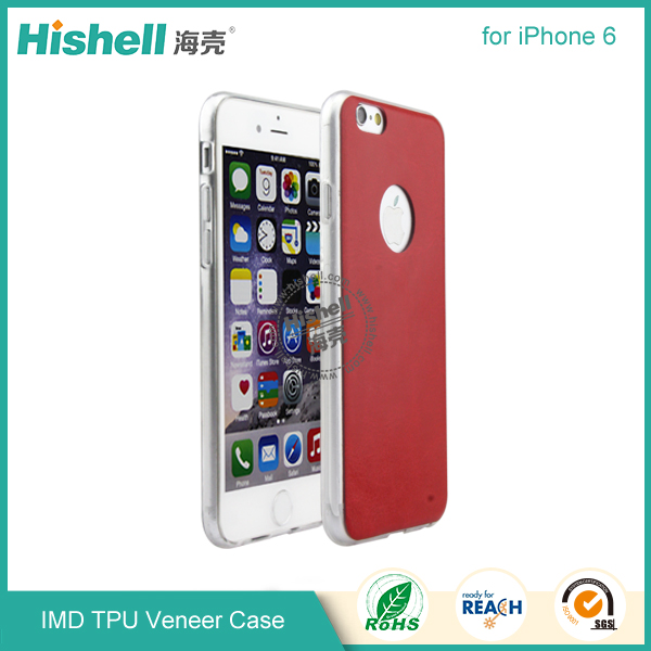 Soft TPU Case with PU Veener Phone Case for iPhone 6