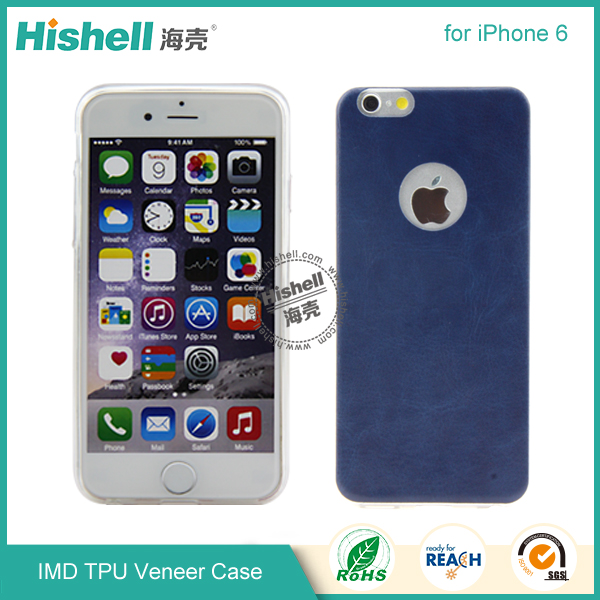 Soft TPU Case with PU Veener Phone Case for iPhone 6