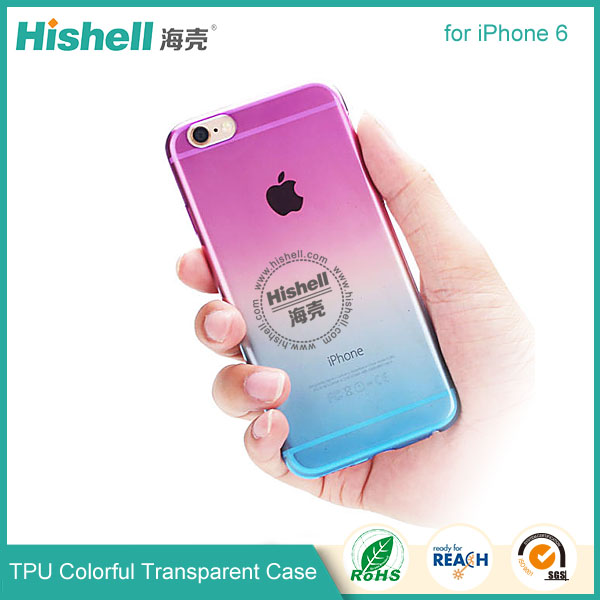TPU Colorful Transparent Phone Case for iPhone 6