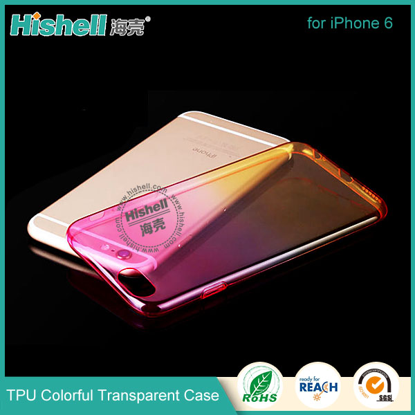 TPU Colorful Transparent Phone Case for iPhone 6