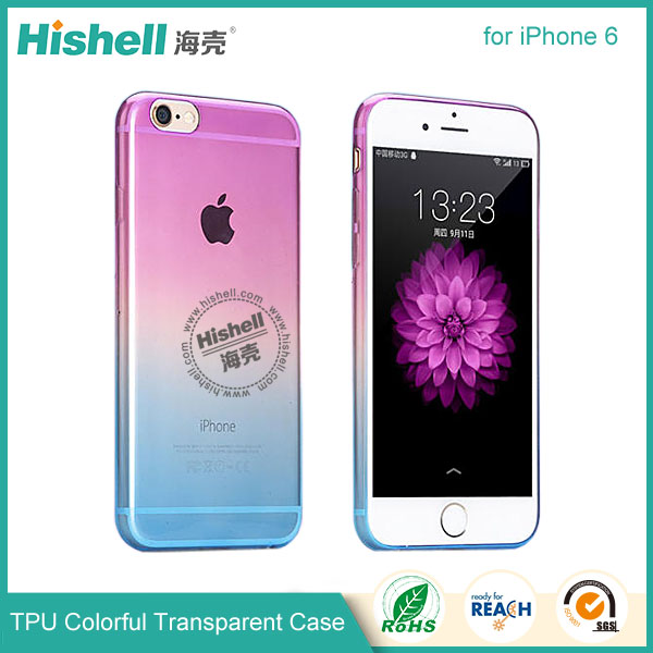 TPU Colorful Transparent Phone Case for iPhone 6