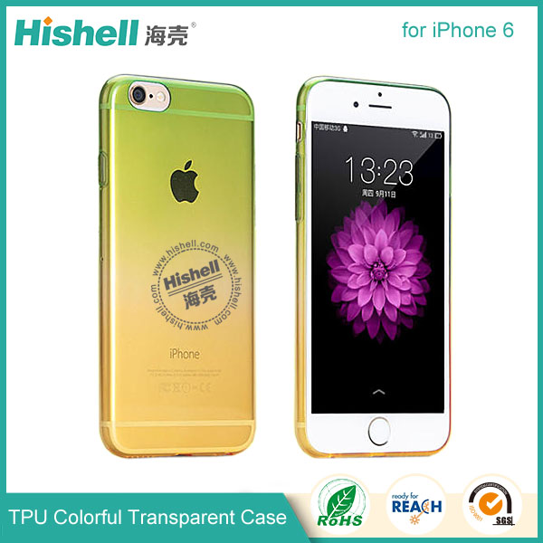 TPU Colorful Transparent Phone Case for iPhone 6