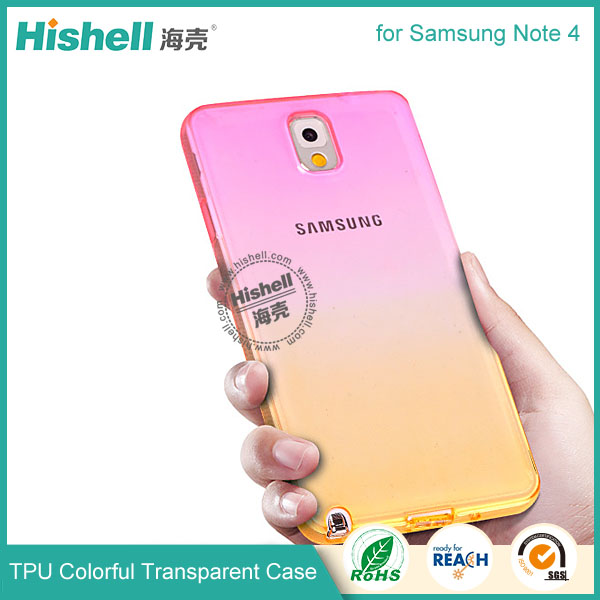 TPU Case with Gradient Color for Samsung Note 4