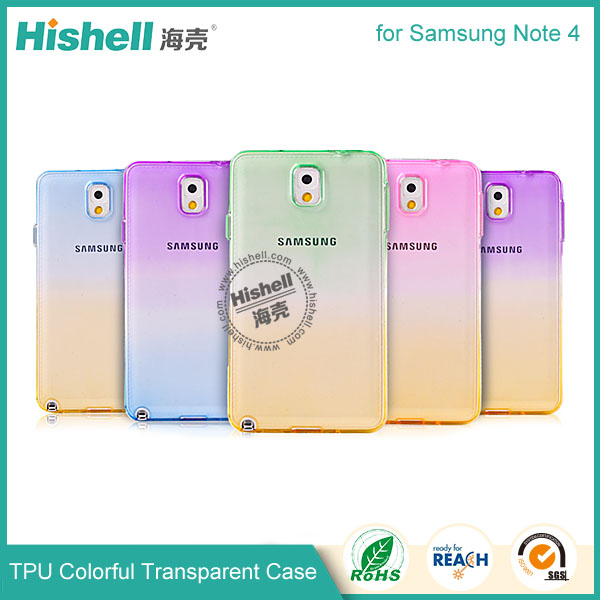 TPU Case with Gradient Color for Samsung Note 4