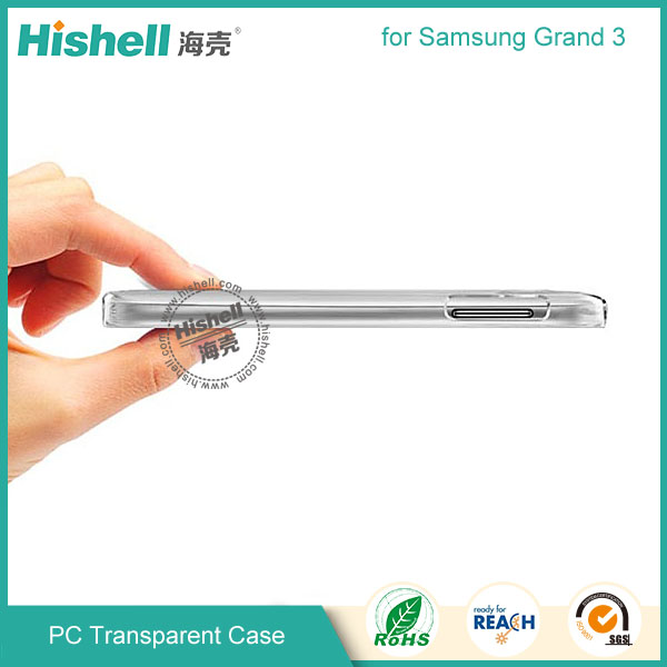 PC Hardness Anti-scratch Transparent Mobile Phone Case for Samsung Grand 3