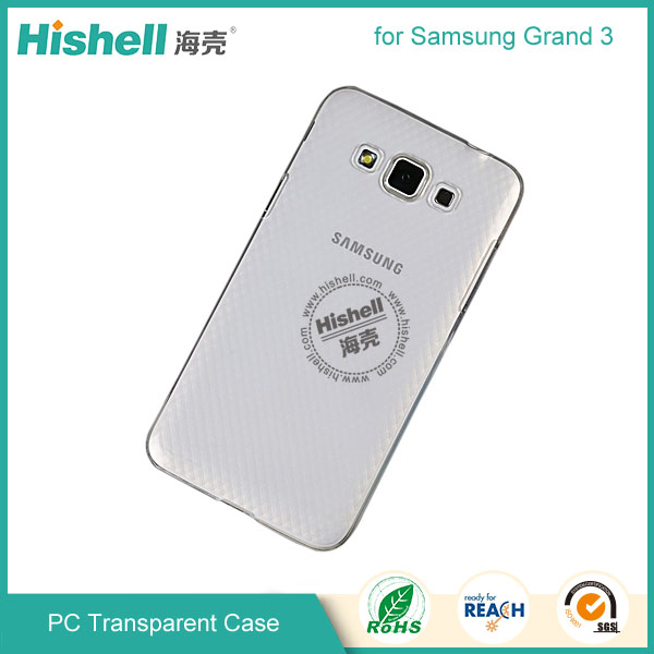 PC Hardness Anti-scratch Transparent Mobile Phone Case for Samsung Grand 3