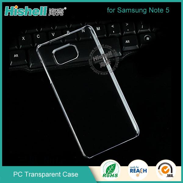 PC Hardness Anti-scratch Transparent Mobile Phone Case for Samsung Note 5