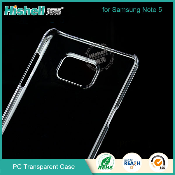 PC Hardness Anti-scratch Transparent Mobile Phone Case for Samsung Note 5