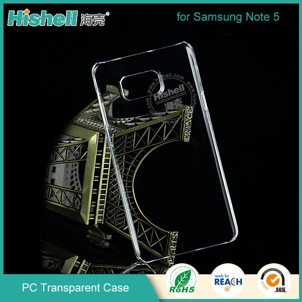 PC Hardness Anti-scratch Transparent Mobile Phone Case for Samsung Note 5