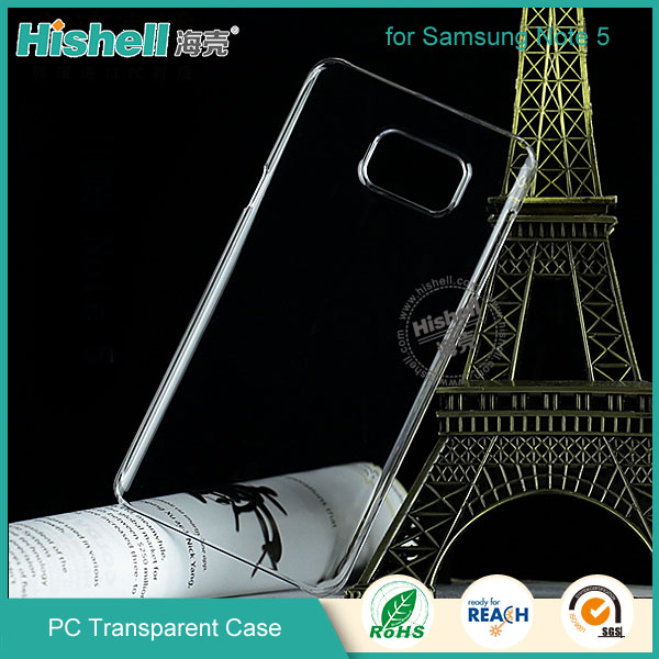 PC Hardness Anti-scratch Transparent Mobile Phone Case for Samsung Note 5