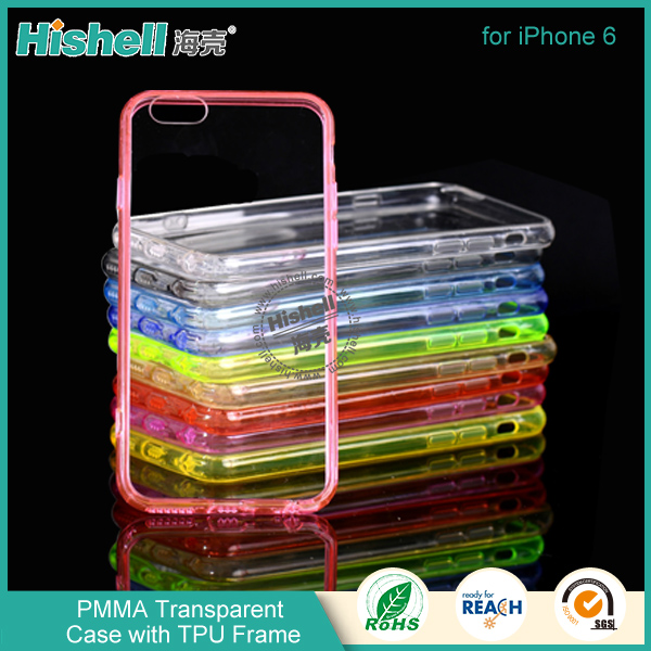 PMMA Transparent Case with TPU Frame for iPhone 6/6S