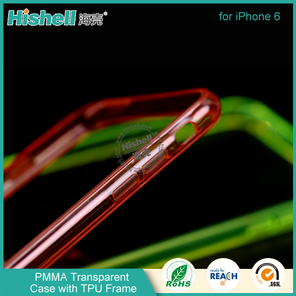 PMMA Transparent Case with TPU Frame for iPhone 6/6S