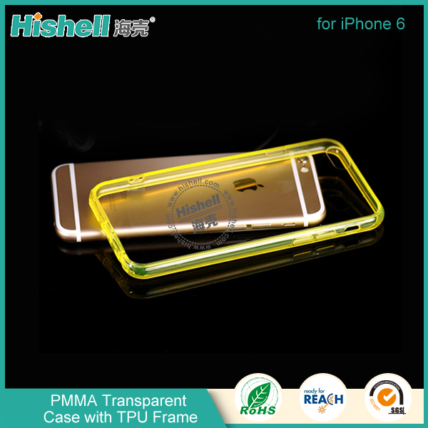 PMMA Transparent Case with TPU Frame for iPhone 6/6S