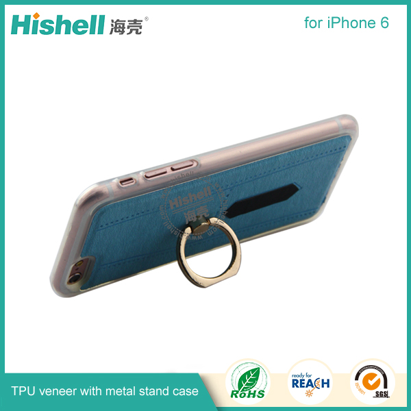 TPU Veneer with Metal Stander Case For iPhone 6/6S