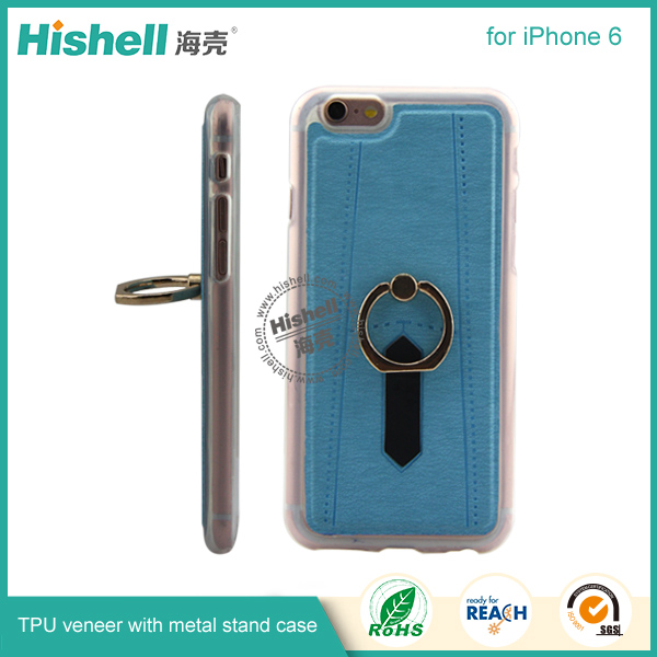 TPU Veneer with Metal Stander Case For iPhone 6/6S