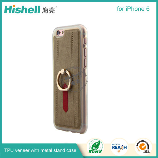 TPU Veneer with Metal Stander Case For iPhone 6/6S