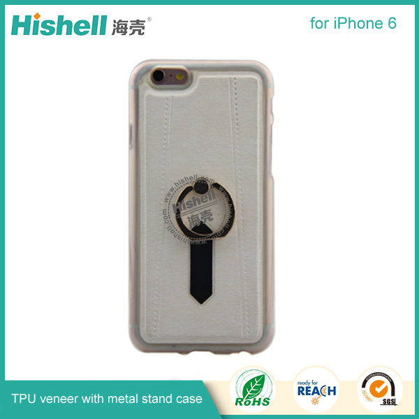 TPU Veneer with Metal Stander Case For iPhone 6/6S