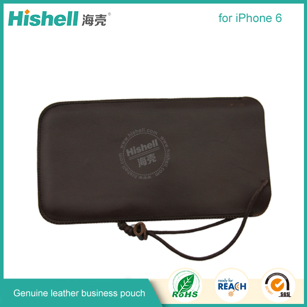 Genuine Leather Business Pouch for iPhone 6