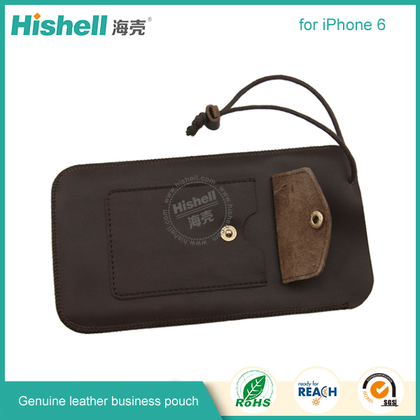 Genuine Leather Business Pouch for iPhone 6
