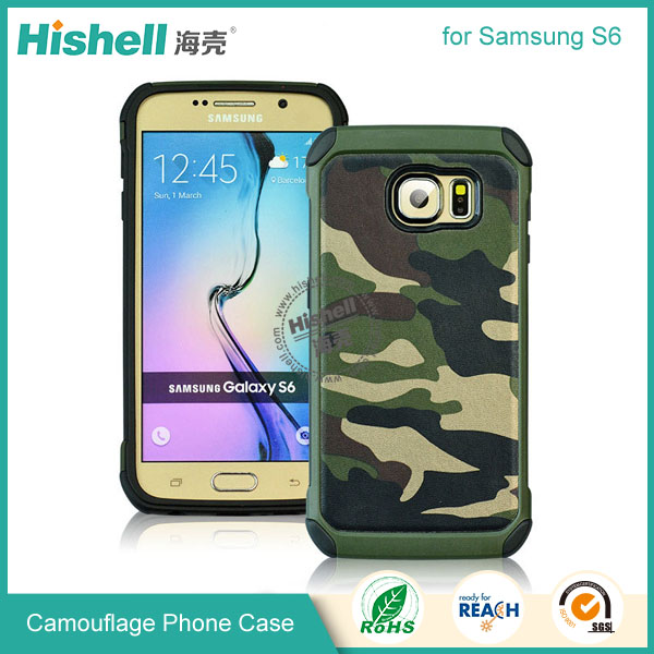 High Quality Camouflage Mobile Phone Case for Samsung S6