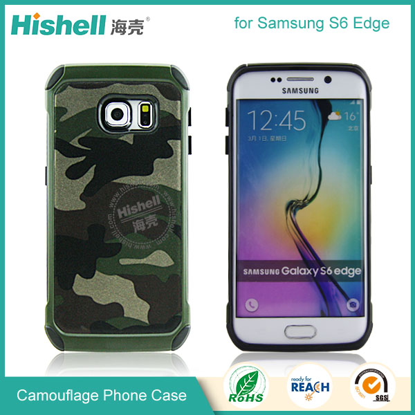 High Quality Camouflage Mobile Phone Case for Samsung S6 Edge