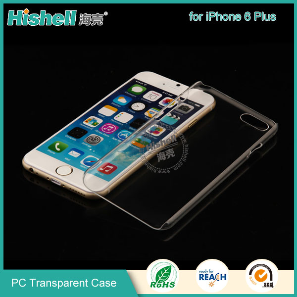 PC Hardness Anti-scratch Transparent Mobile Phone Case for iPhone 6 plus