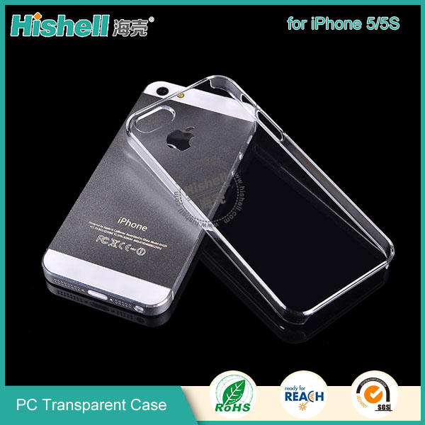 PC Hardness Anti-scratch Transparent Mobile Phone Case for iPhone 5