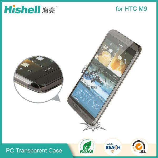 PC Hardness Anti-scratch Transparent Phone Case for HTC One M9