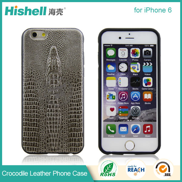 TPU and Crocodile PU Leather Mobile Phone Case for iPhone 6