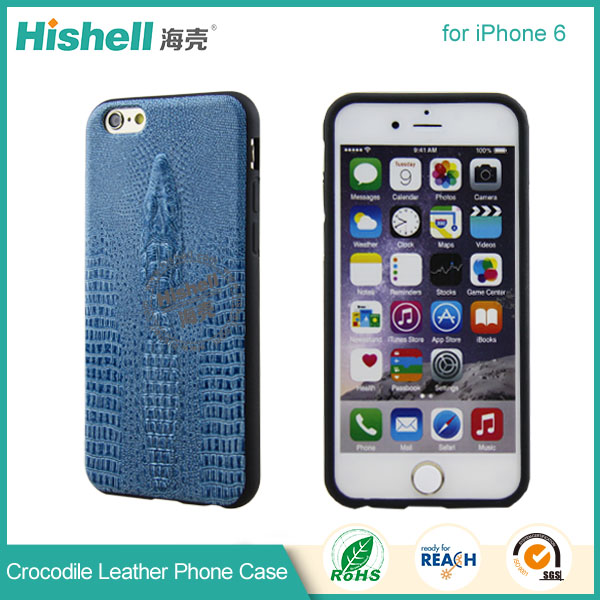 TPU and Crocodile PU Leather Mobile Phone Case for iPhone 6