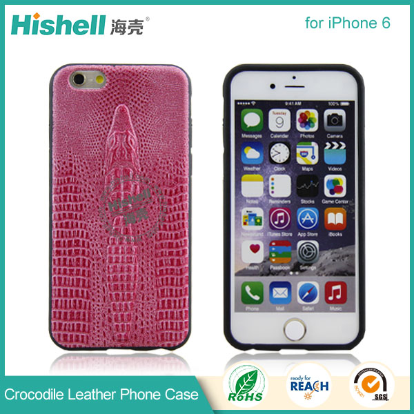 TPU and Crocodile PU Leather Mobile Phone Case for iPhone 6