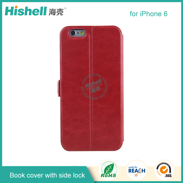 Wholesale Flip PU Leather Case With Side lock for iPhone 6