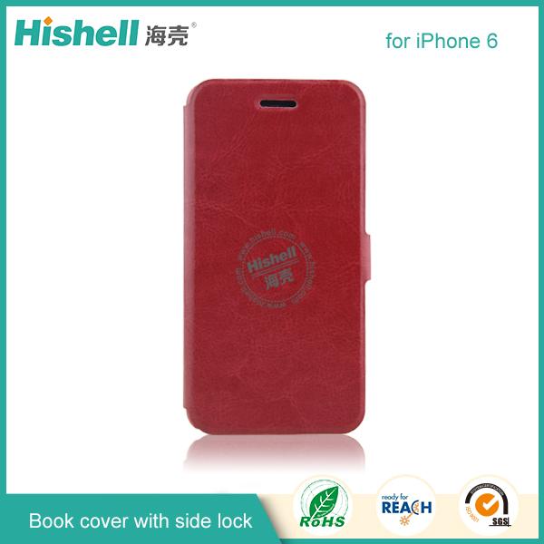 Wholesale Flip PU Leather Case With Side lock for iPhone 6