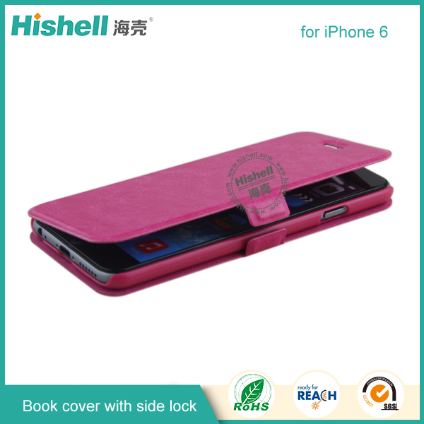 Wholesale Flip PU Leather Case With Side lock for iPhone 6