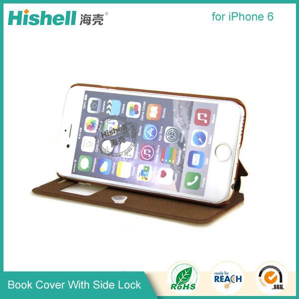 Wholesale Flip PU Leather Case With Invisible Magnet for iPhone 6