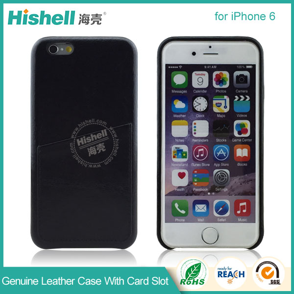 Genuine Leather Phone Case with Card Slot for iPhone 6