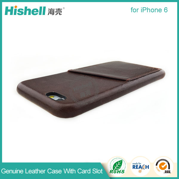 Genuine Leather Phone Case with Card Slot for iPhone 6