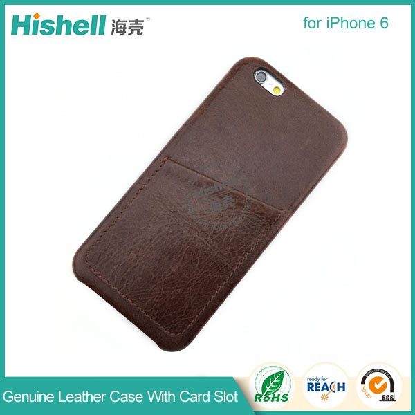 Genuine Leather Phone Case with Card Slot for iPhone 6