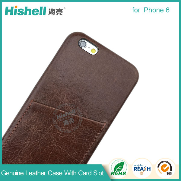 Genuine Leather Phone Case with Card Slot for iPhone 6