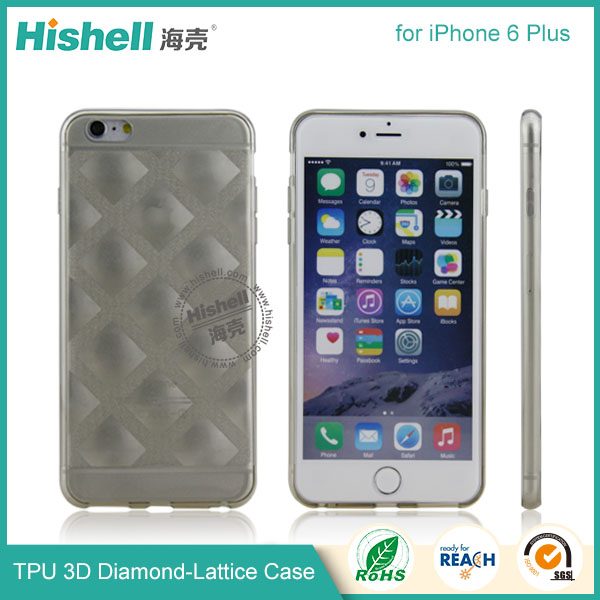 TPU 3D Diamond-Lattice Phone Case for iPhone 6 plus