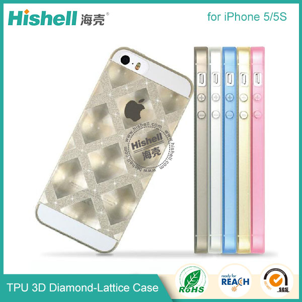 TPU 3D Diamond-Lattice Phone Case for iPhone 5