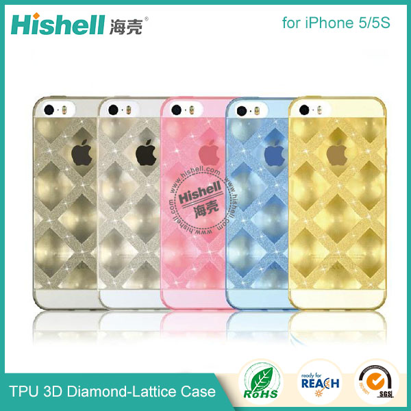 TPU 3D Diamond-Lattice Phone Case for iPhone 5