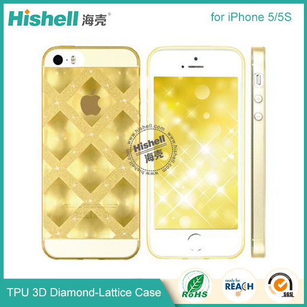 TPU 3D Diamond-Lattice Phone Case for iPhone 5