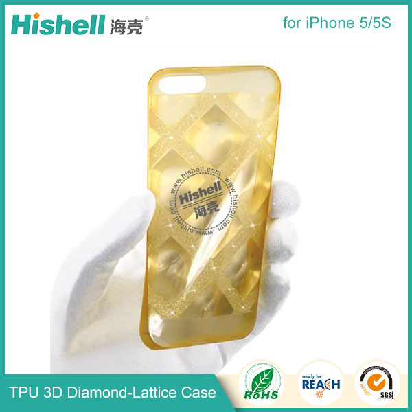 TPU 3D Diamond-Lattice Phone Case for iPhone 5