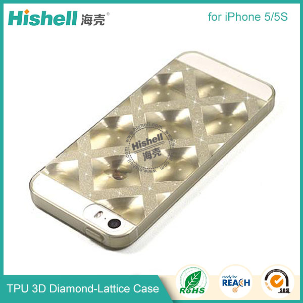 TPU 3D Diamond-Lattice Phone Case for iPhone 5