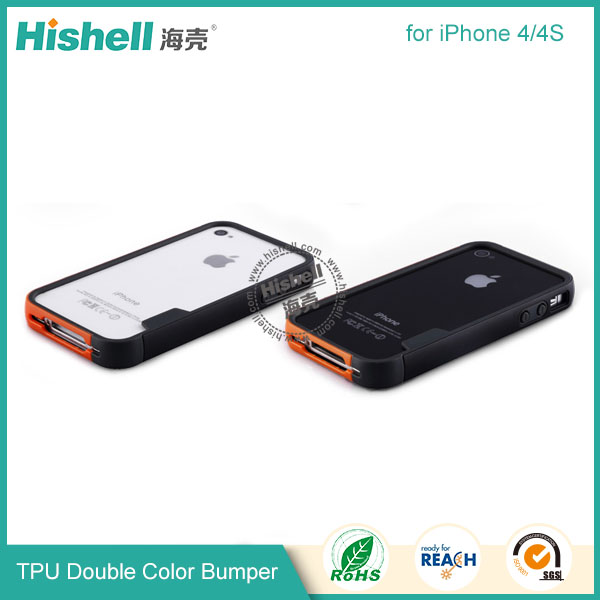 New arrvial TPU Double Color Bumper for iPhone 4